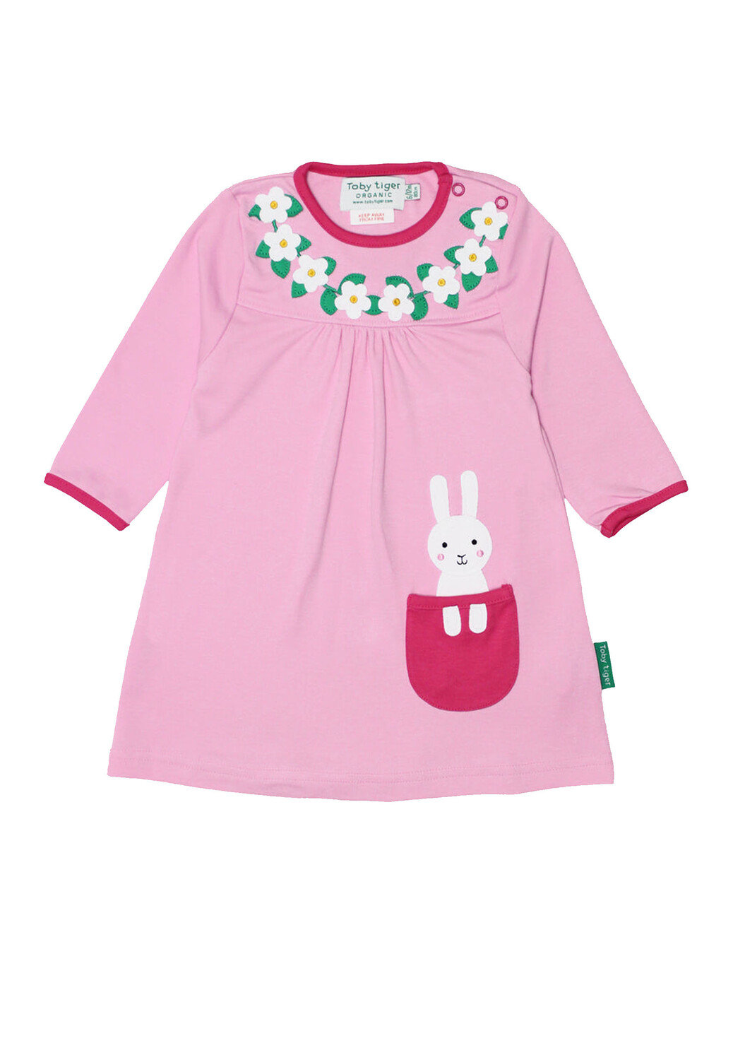 

Платье Toby Tiger mit Hasen Applikation, розовый