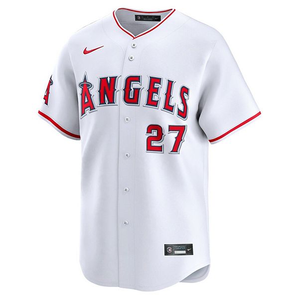 Майка Los Angeles Angels домашняя лимитированная Майка Траут белая Nike — фото 3
