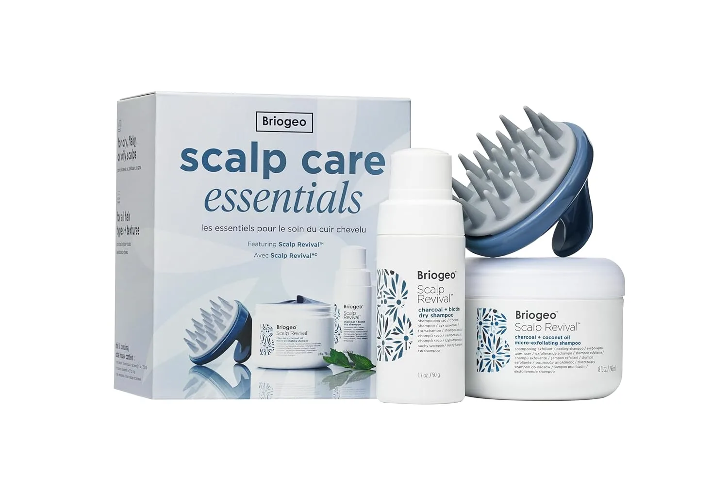 Набор для ухода за кожей головы Briogeo Scalp Revival: детокс и увлажнение с углем и маслом чайного дерева, веганский, без жестокости 1 шт.