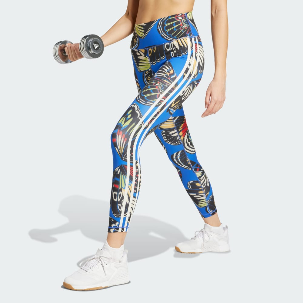 

Леггинсы Adidas x FARM 7/8 Leggings, цвет Black/Hi-Res Blue/Lush Red