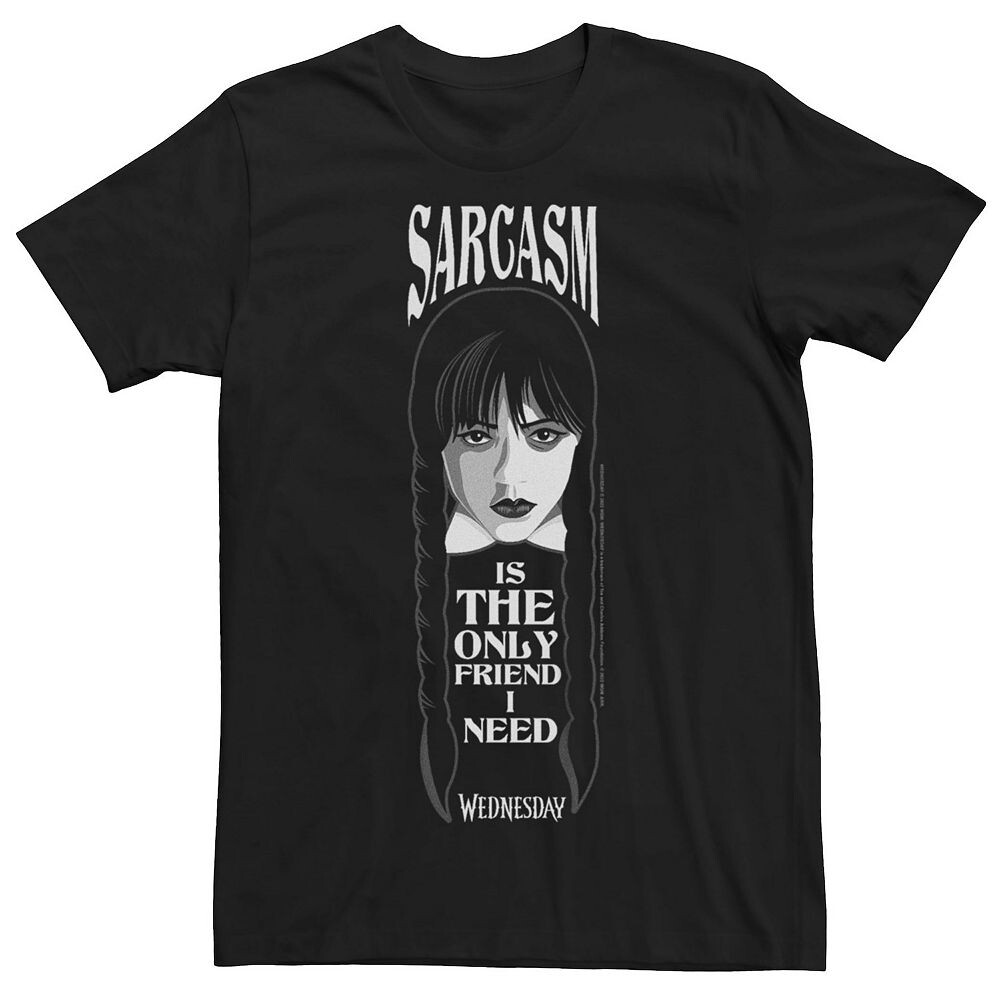 

Мужская футболка Wednesday Sarcasm Only Friend Licensed Character, черный
