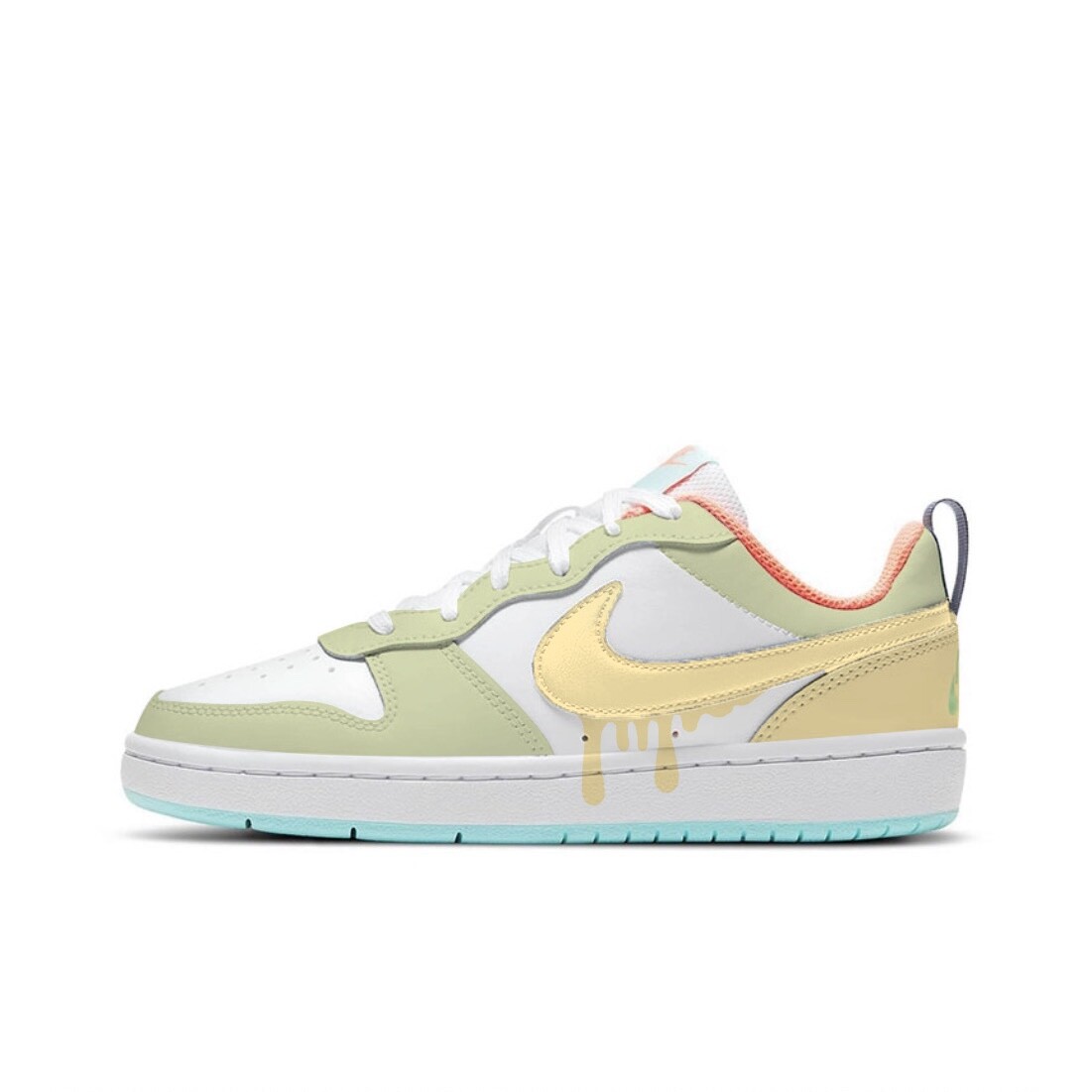 

Кроссовки Nike Court Borough 2 Skateboarding Shoes Women's Low-top White/yellow/green, белый/желтый/зеленый