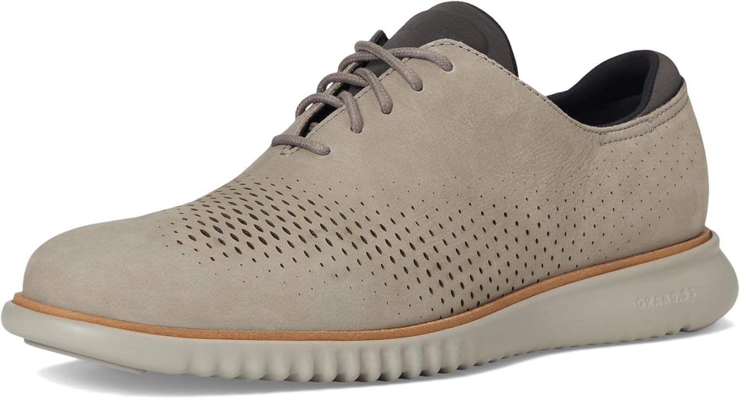 Мужские оксфорды Cole Haan Zerogrand Wing, Ironstone Nubuck/Natural/Paloma — фото 2