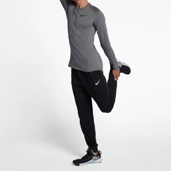 Футболка therma sports slim fit version training long sleeves gray Nike, серый — фото 4