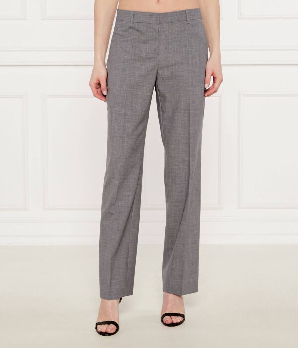 

Шерстяные брюки tilda9 Loose fit Boss, серый