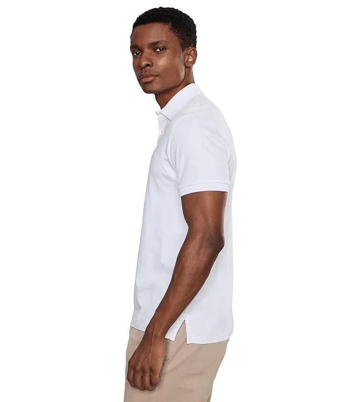 Поло Custom Slim Fit Soft Cotton Polo Ralph Lauren, White — фото 3