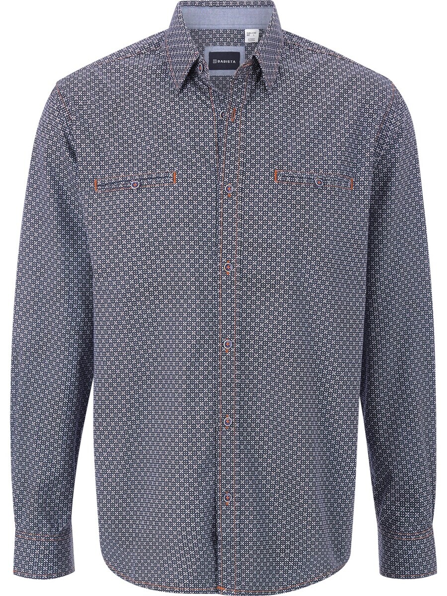 

Повседневная рубашка BABISTA Regular fit Button Up Shirt Liodetto, морской синий