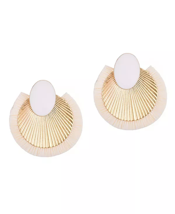 

Золотые серьги Darla из смешанных материалов Adornia, white