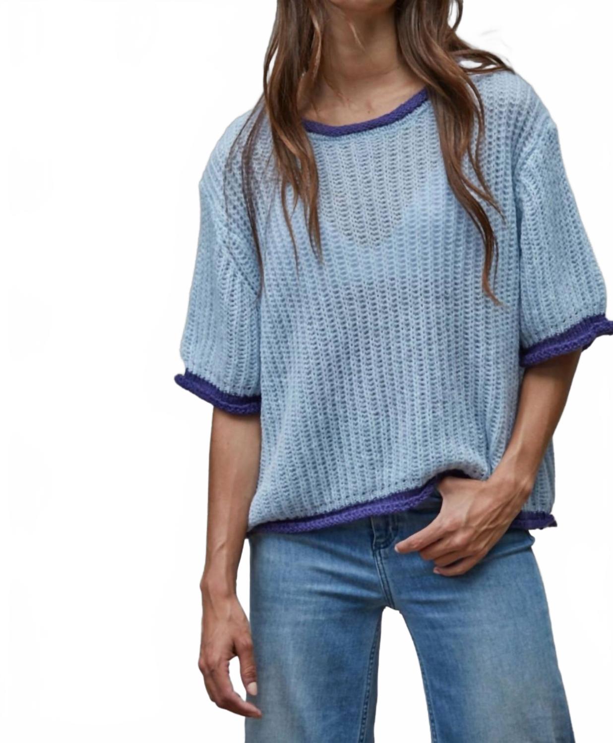 

Вязаный свитер синего/темно-синего цвета By Together, синий/темно-синий