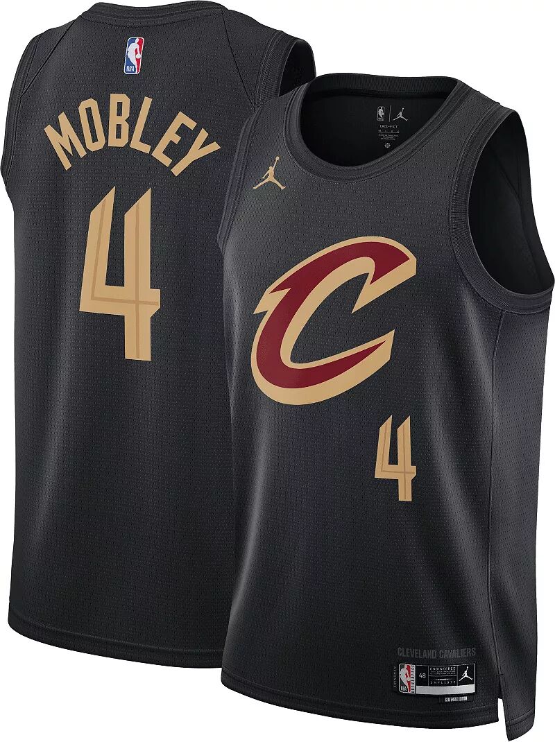 

Jordan Мужская черная майка Nike Cleveland Cavaliers Evan Mobley #4 Dri-FIT Swingman