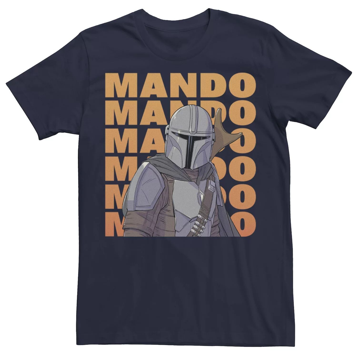 

Мужская футболка с портретом The Mandalorian Mando Name Stack Star Wars