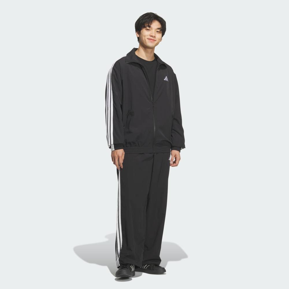 Легкие брюки и тканая спортивная куртка Adidas, black — фото 3