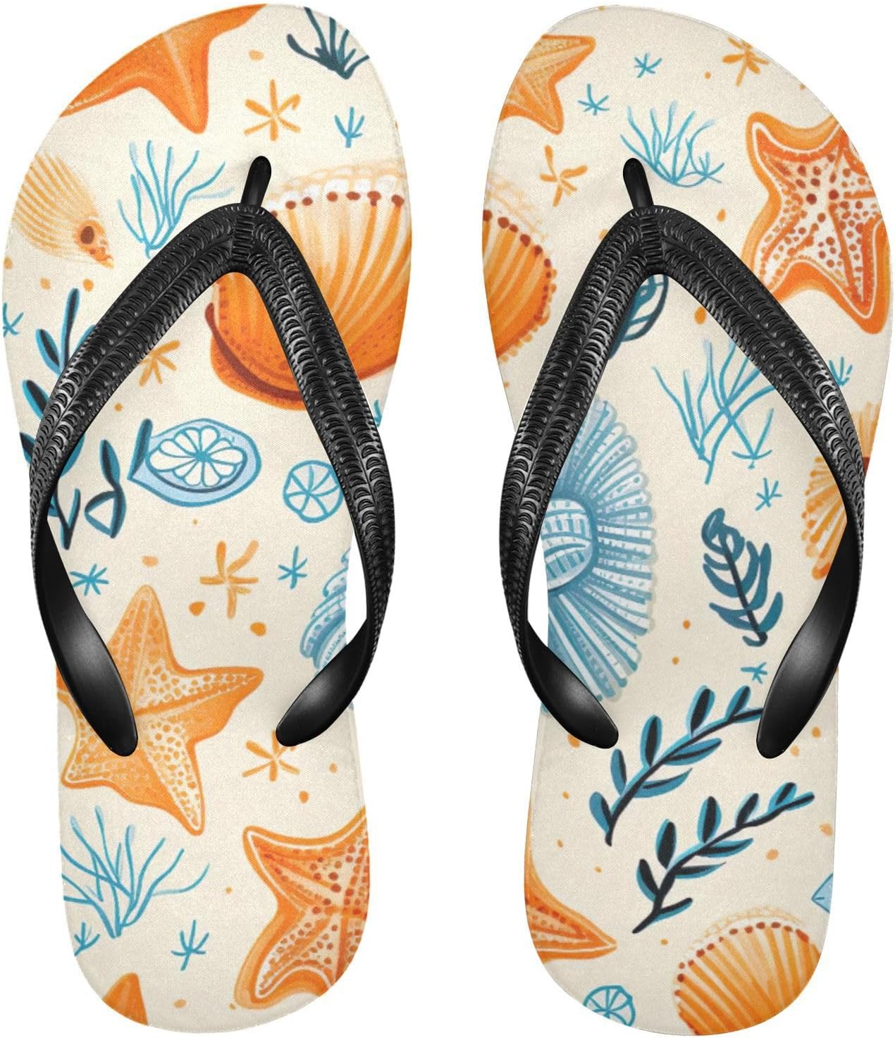 

Пляжные летние сандалии Seashell Starfish для женщин и мужчин, шлепанцы для душа Kfbe