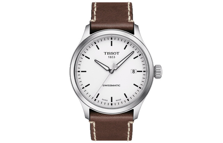

TISSOT Часы Speed Run Series Automatic Mechanical Movement Men's Watch Watch 43mm White Dial Stainless Steel Case, White Dial
