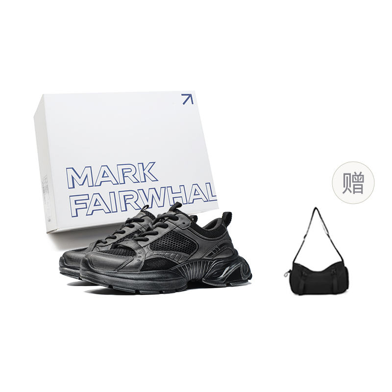 

Низкие массивные кроссовки FAIRWHALE, Obsidian Black