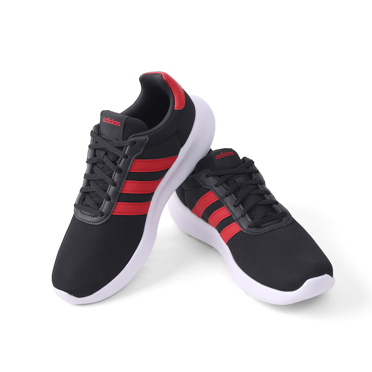 Кроссовки для бега Lite Racer 3.0 мужские с низким верхом, черные/красные Adidas — фото 2