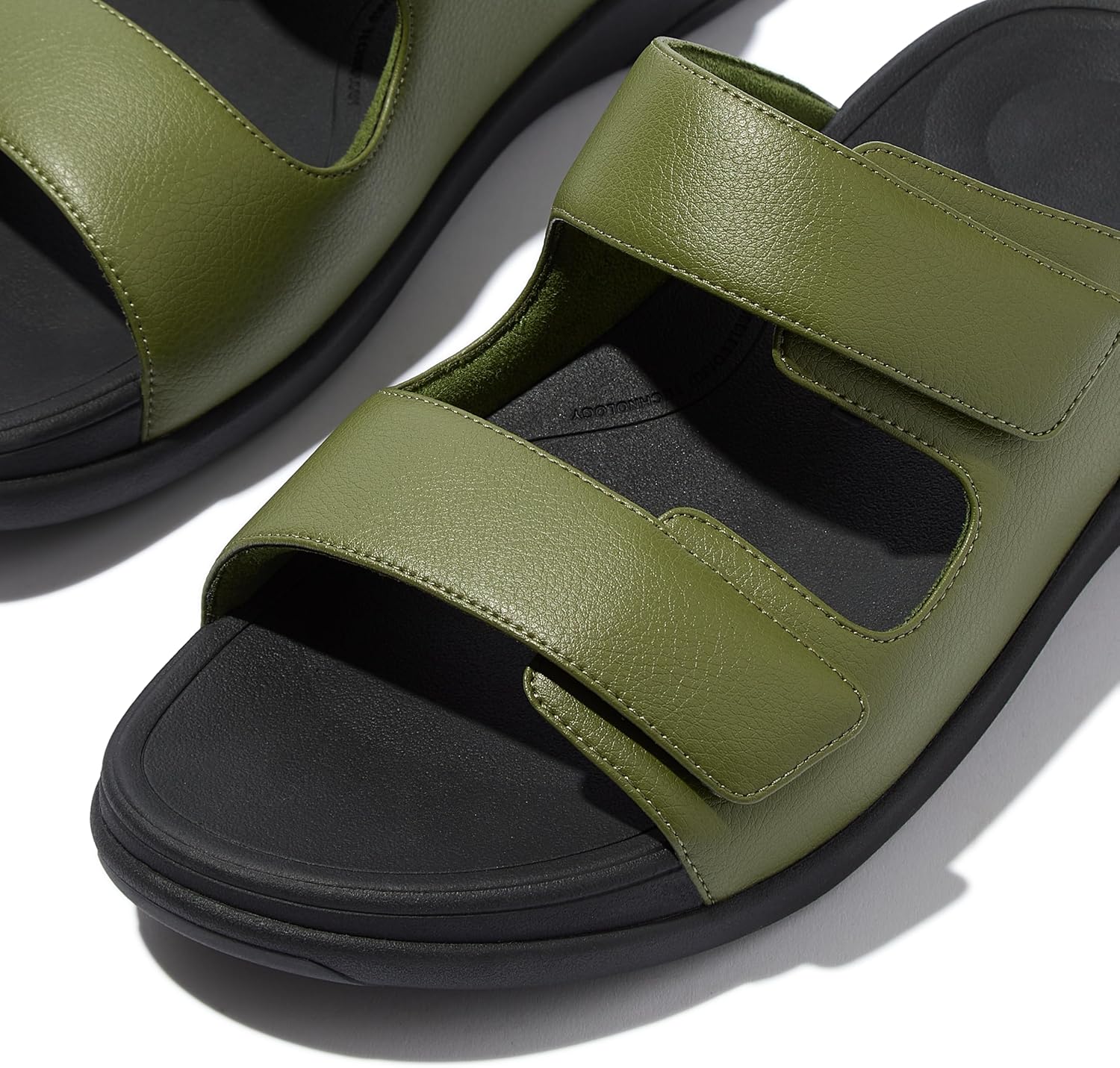 Мужские сандалии FitFlop F-Mode Go с регулируемыми двойными ремешками, серый — фото 4