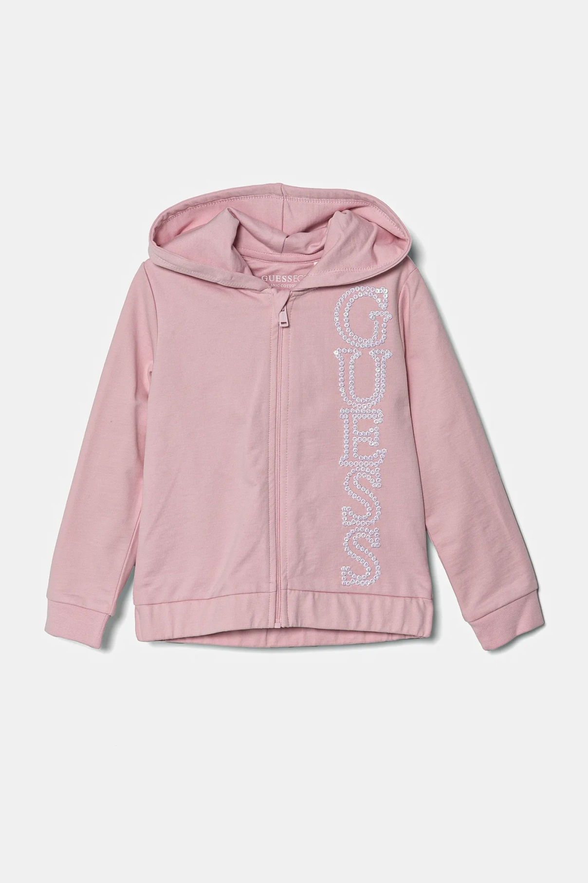 

Детская хлопковая толстовка Guess, розовый