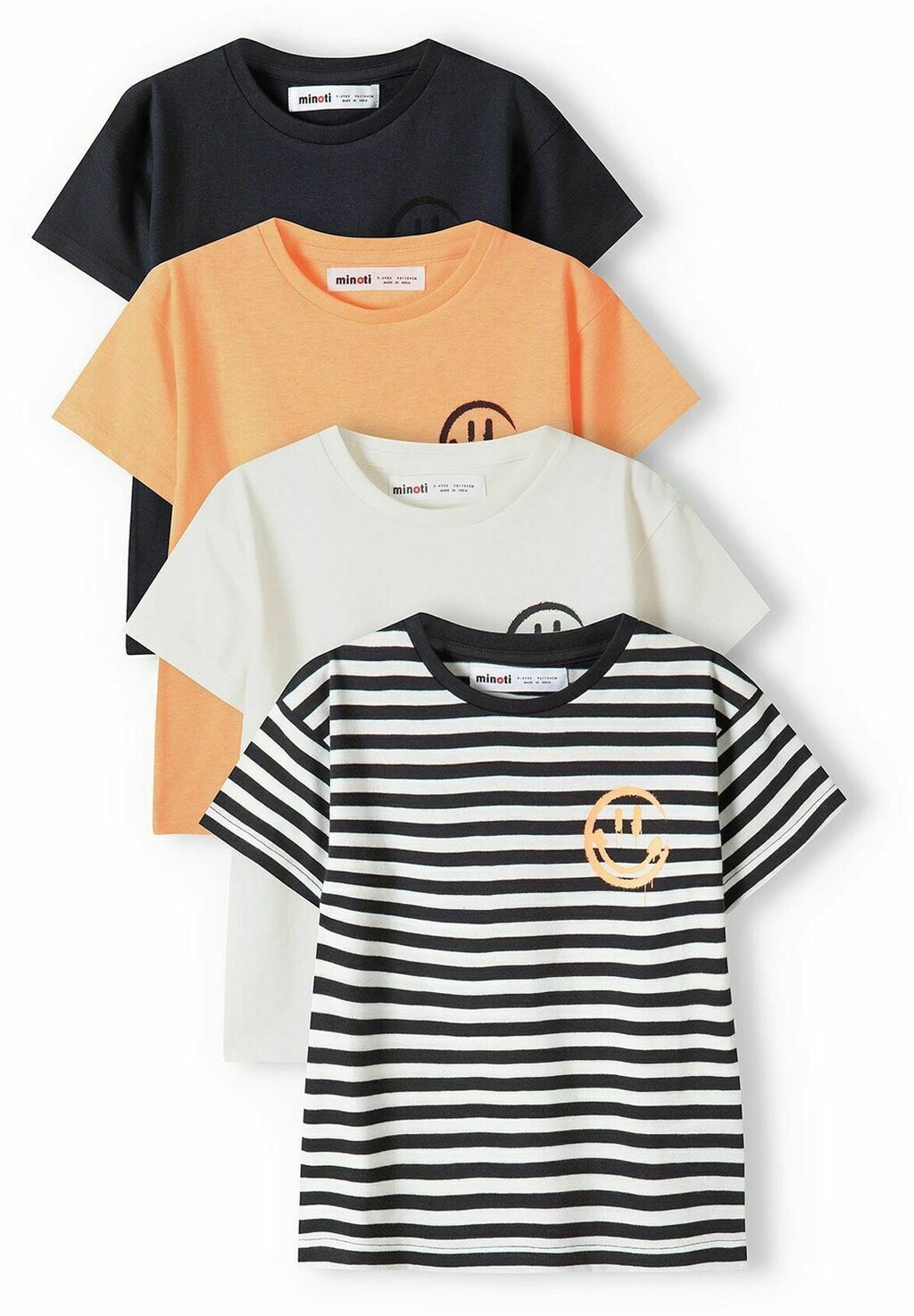 

Футболка с принтом 4 PACK MINOTI, цвет white/orange/black/grey