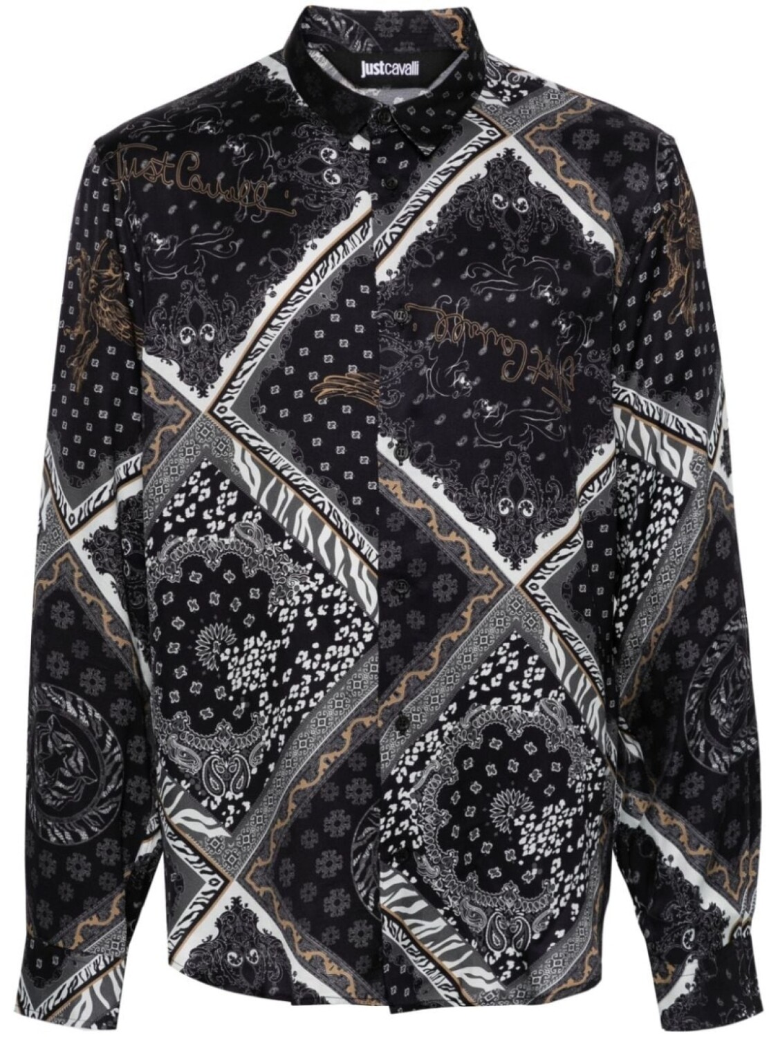 

Just Cavalli рубашка с принтом, черный