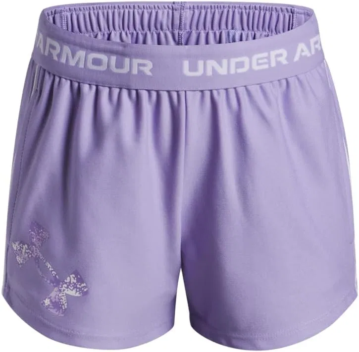 Шорты Under Armour Girls' Tech Play Up Logo Shorts, (538) Transparent/White/White