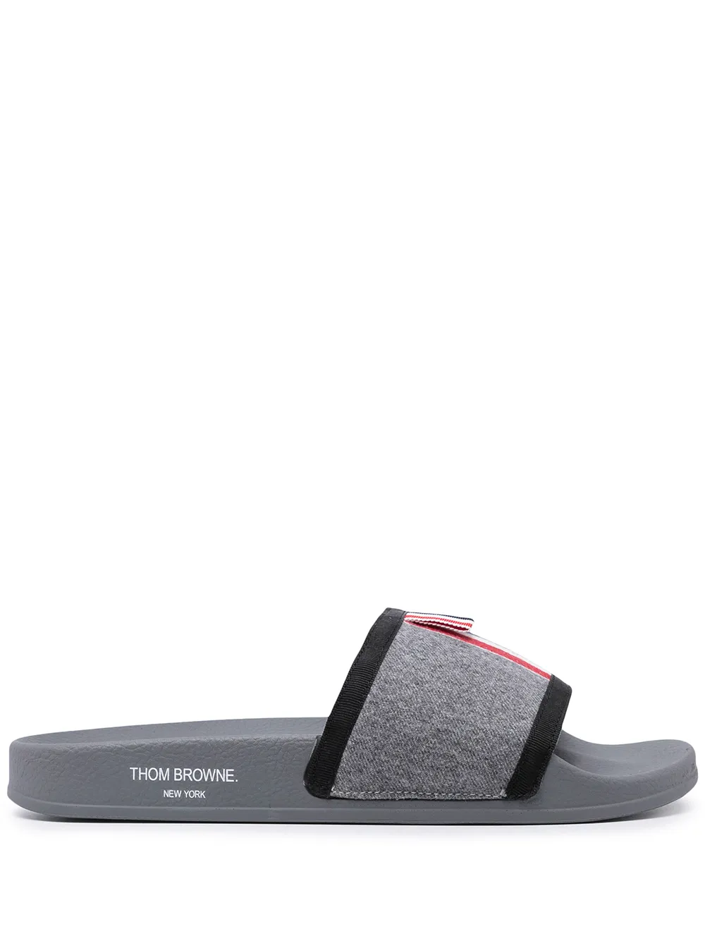 

Шлепанцы с полосками RWB THOM BROWNE, серый