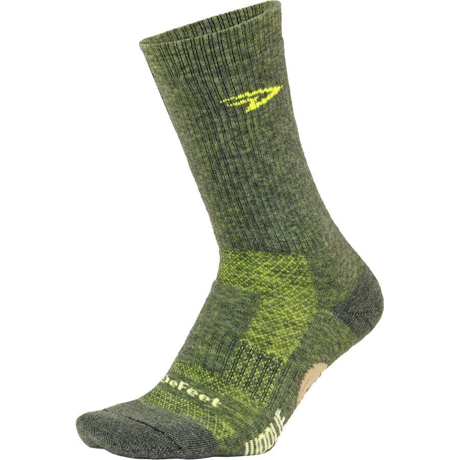 

Носки DeFeet Woolie Boolie 6in DeFeet, Loden Green/Neon Yellow