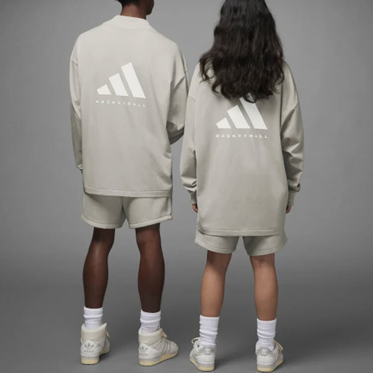 Футболка унисекс светло-серая Adidas, серый — фото 4