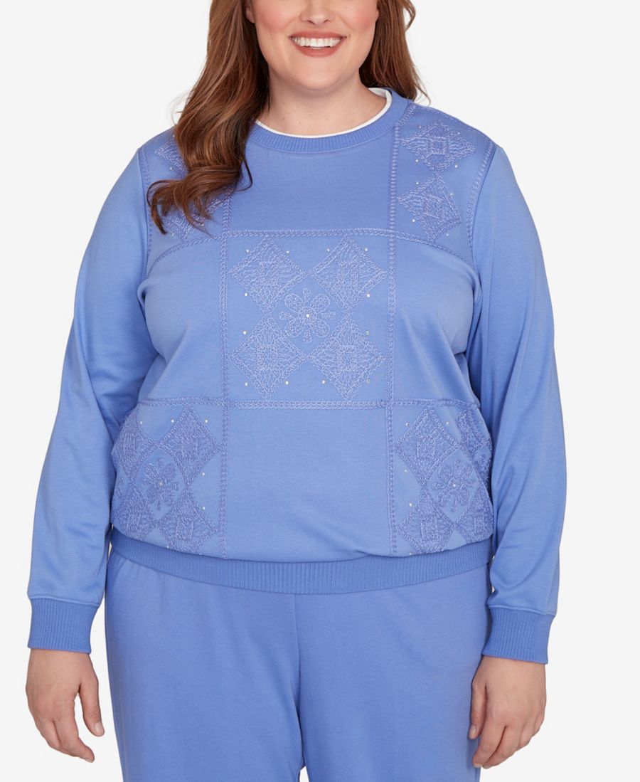 

Топ с длинными рукавами в стиле кэжуал для полных женщин Alfred Dunner, Iris