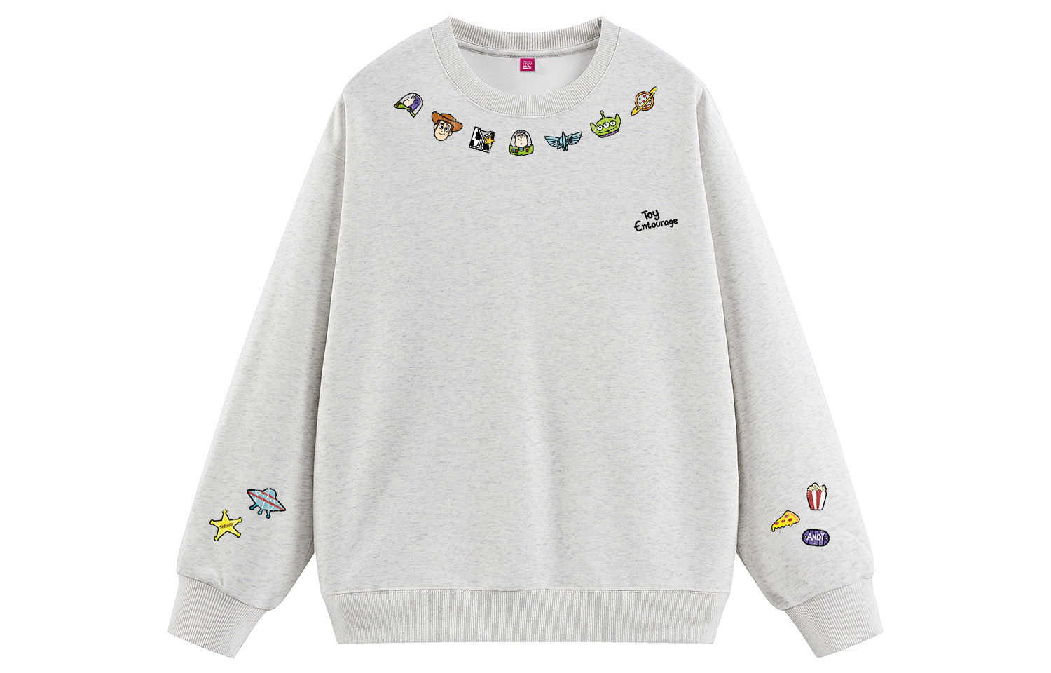 

ССвитшоты Unisex Crew Neck Moderate Heavyweight Disney, 花灰色【加绒加厚】