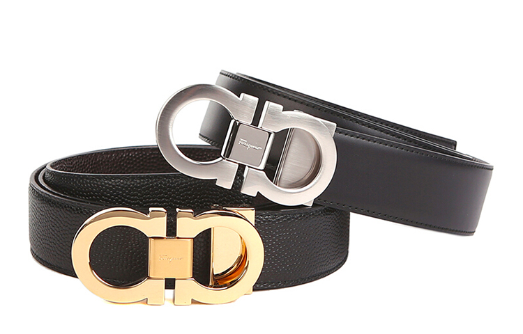 

Ferragamo Мужской кожаный ремень из коровьей кожи шириной 3.5 см, Black