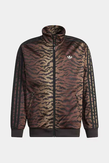 Кофта детская на молнии Adidas Originals, коричневый — фото 2