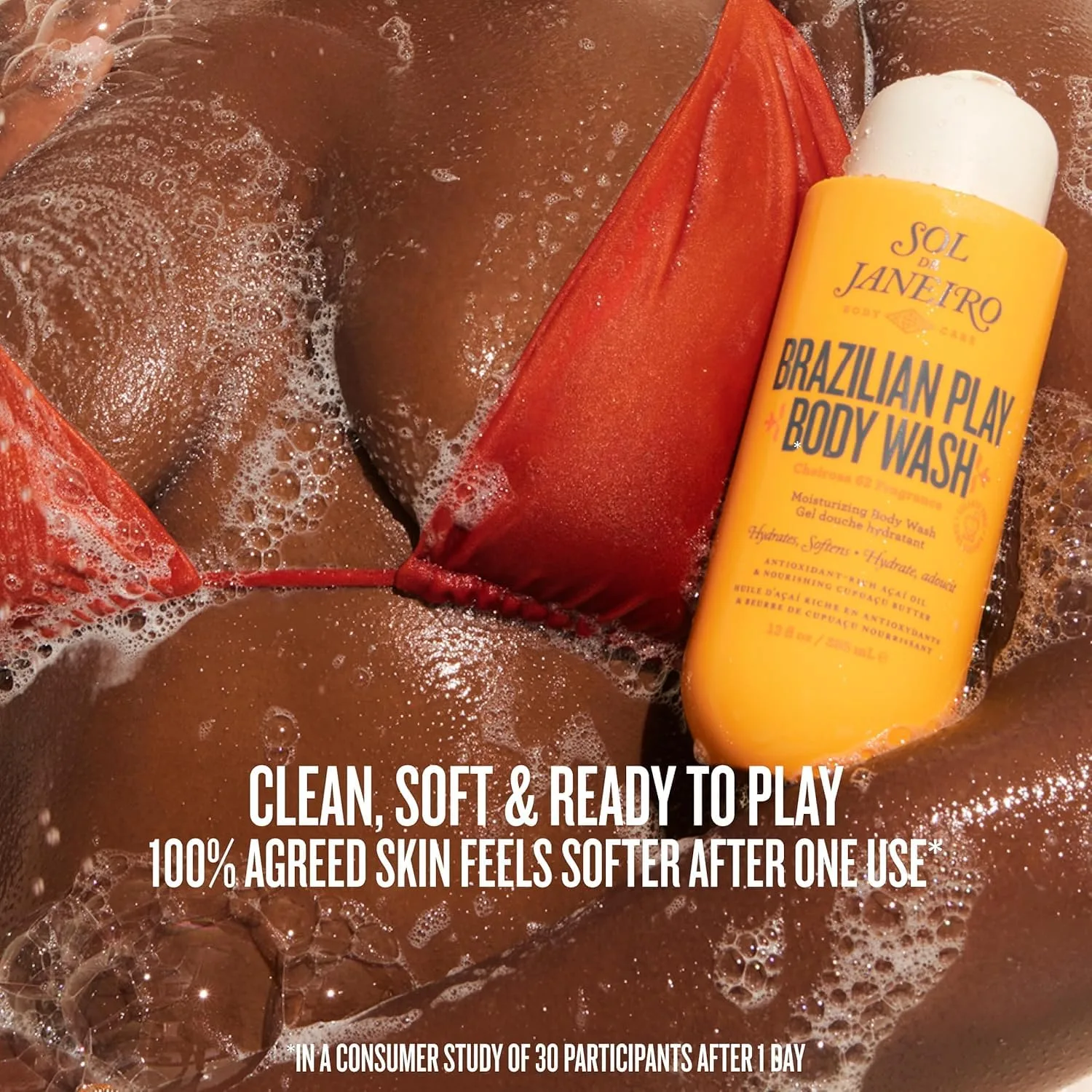 Набор из четырех гелей для душа Sol de Janeiro Scent Your Shower Travel Size Quad от Benefit: Brazilian Play, Beija Flor, Bom Dia, Delicia Drench (3 жидких унции). — фото 3