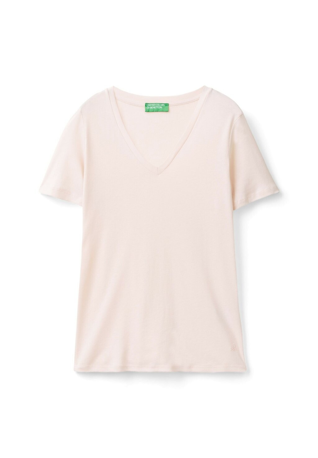 

Базовая футболка WITH V-NECK United Colors of Benetton, розовый
