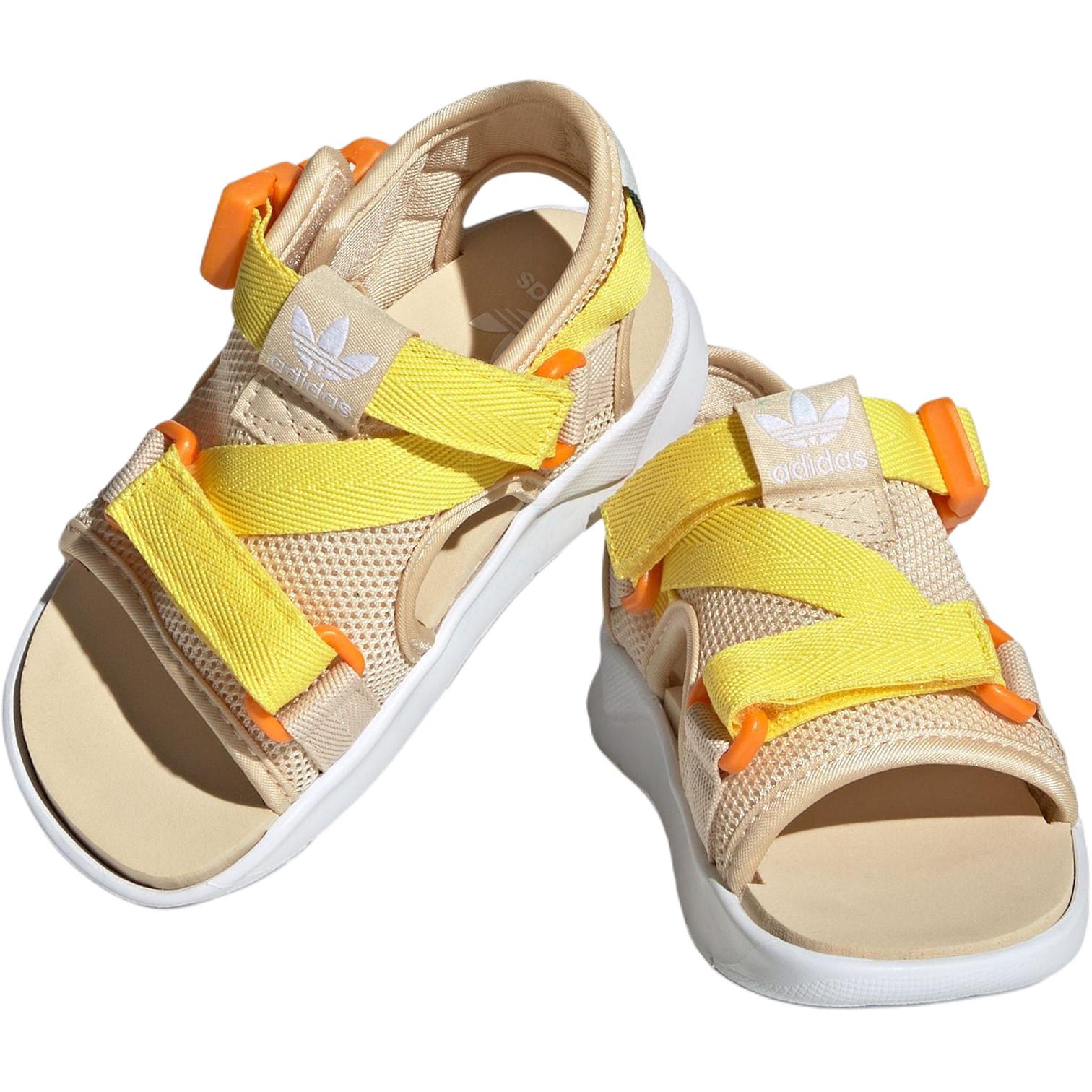 Adidas Originals Кроссовки 360 3.0 Sandals Abrasion Resistant Low top для малышей, коричневые и желтые, для младенцев и детей ясельного возраста — фото 4