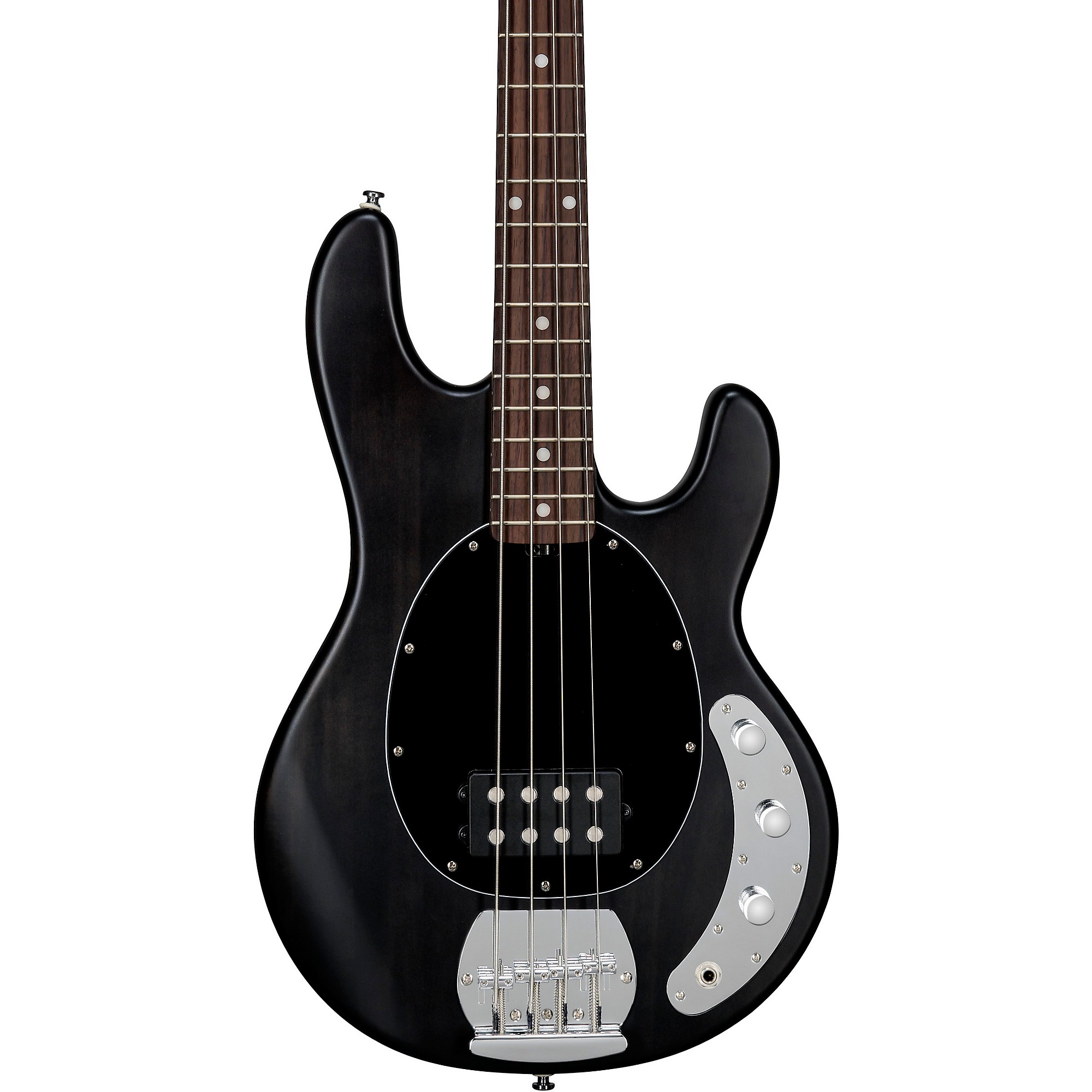 

Sterling by Music Man StingRay Ray4 Электрический бас-гитара Satin Transparent Black Black Pickguard