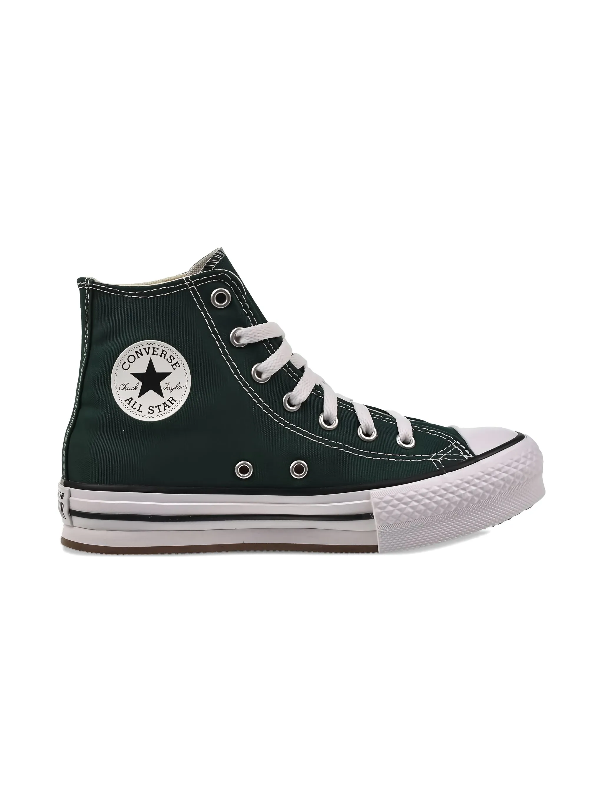 Кеды Chuck Taylor All Star EVA Lift Hi PS Envy/White/Natural Ivory Converse Kids, зеленый — фото 2
