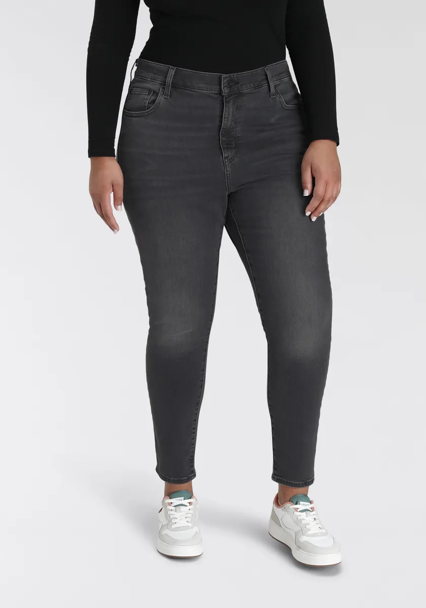 

Джинсы скинни Levi's Plus "721 PL HI RISE SKINNY", очень облегающего фигуру, черный