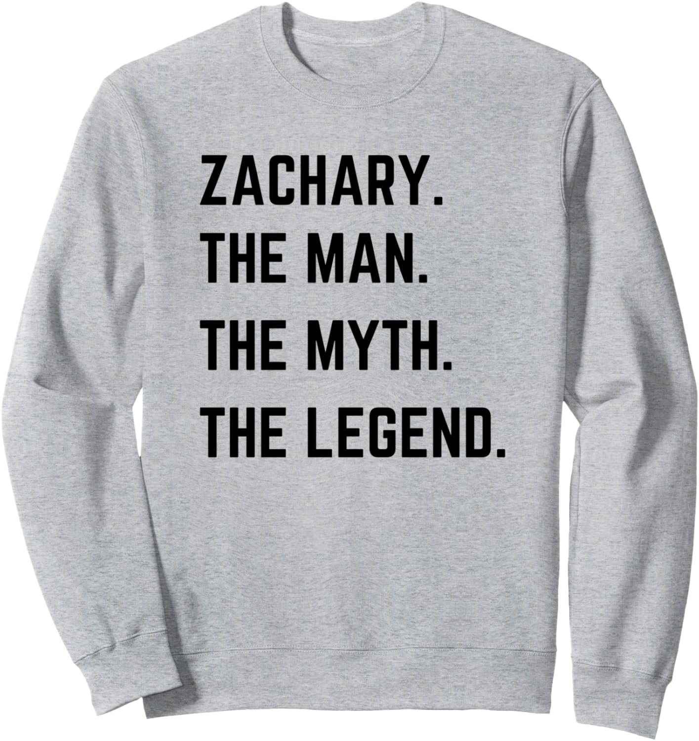 

Толстовка «Закари - Человек, Миф, Легенда» ко Дню отца Personal The Man The Myth The Legend Mens Gifts, серый