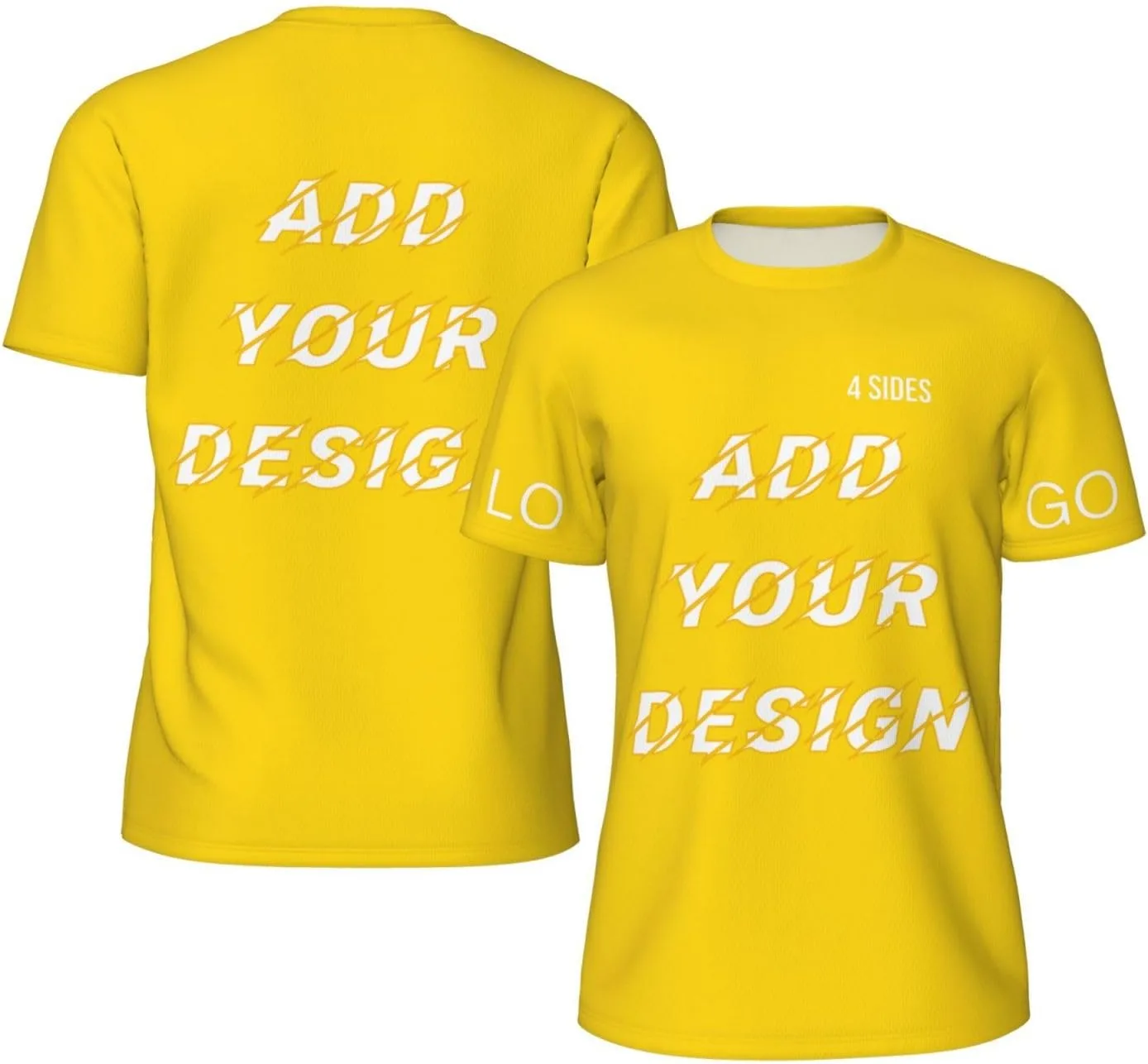 

Футболка мужская Custom T Shirts с принтом на 4 сторонах