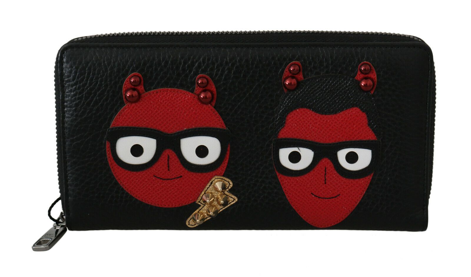 

Шикарный континентальный кошелек из черной и красной кожи Dolce & Gabbana