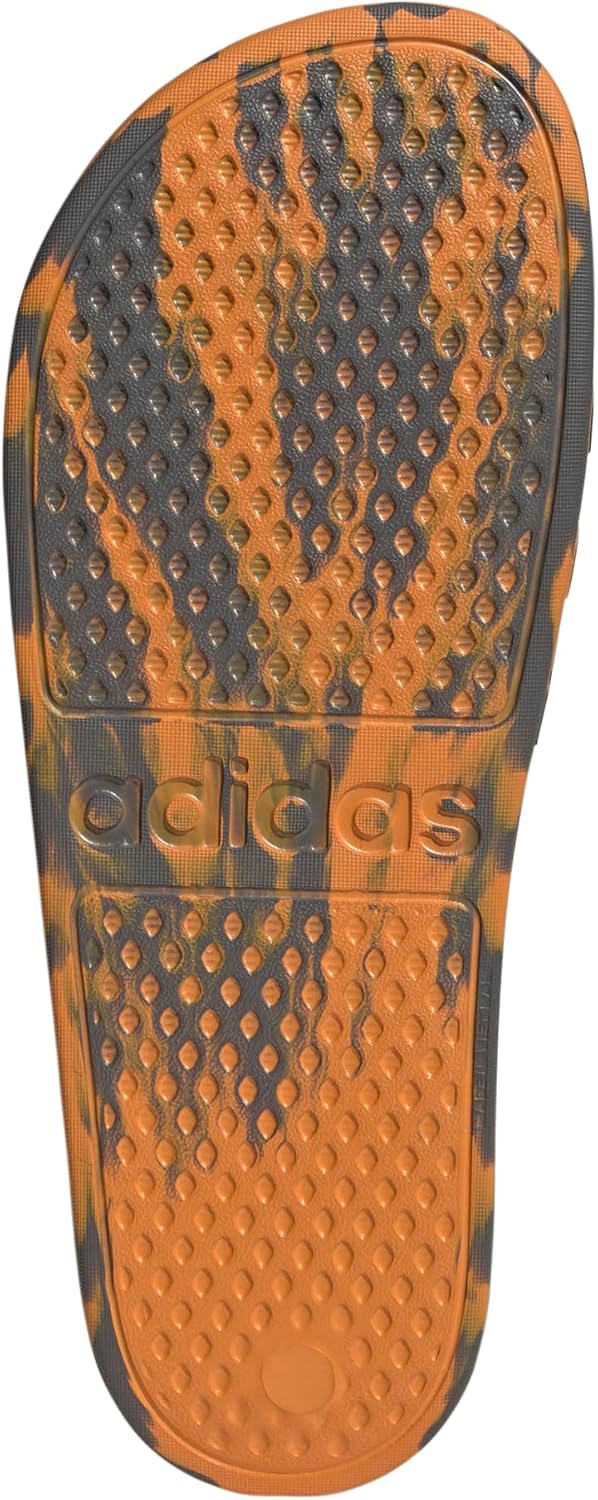 Сандалии adidas Adilette Aqua для взрослых, унисекс, черный/оранжевый/угольный — фото 3