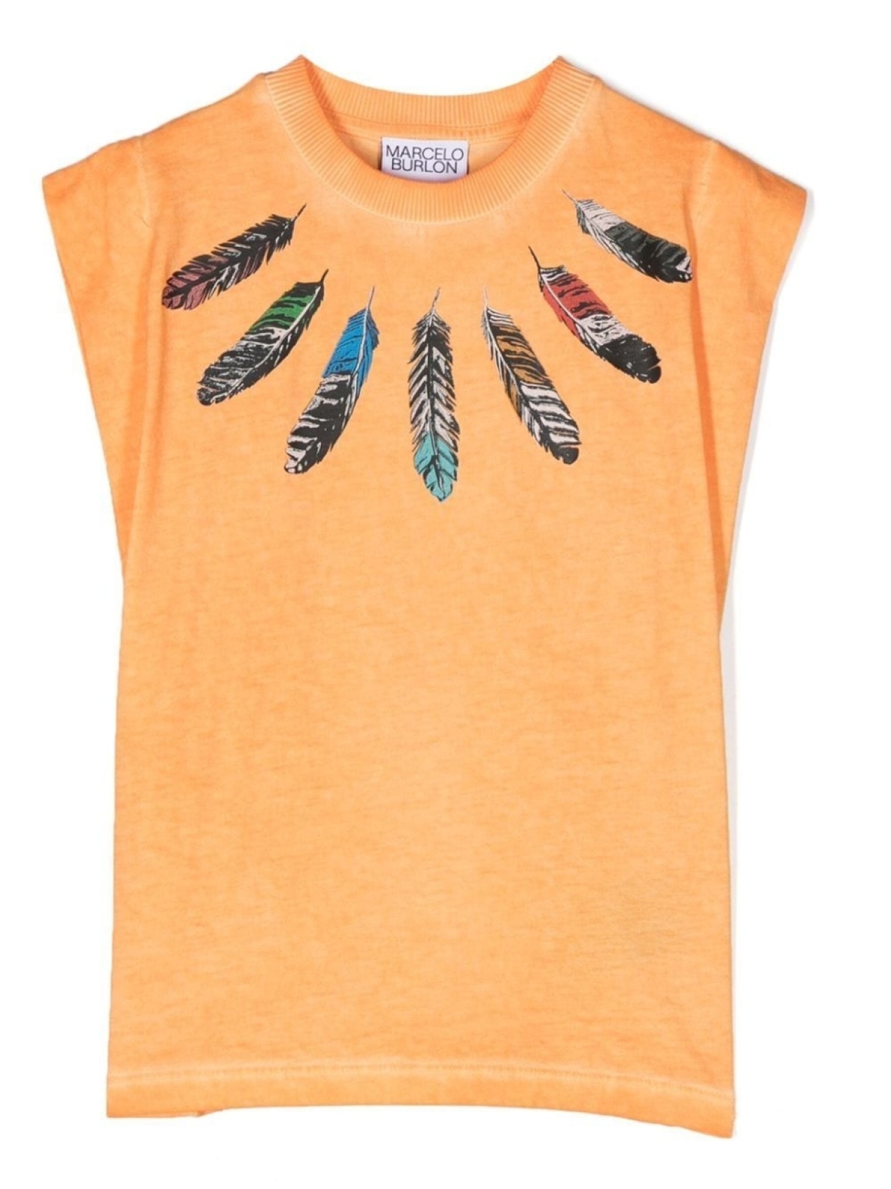 

Marcelo Burlon County of Milan топ Collar Feathers Over, оранжевый