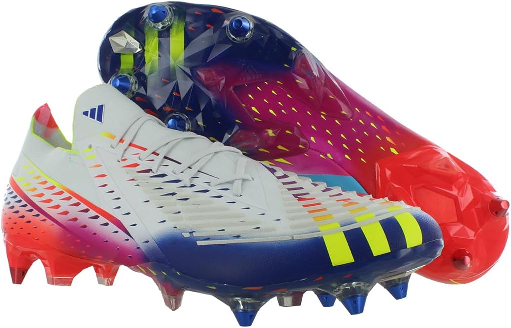Кроссовки adidas Predator Edge.1 Low SG унисекс, белый/синий/желтый — фото 4