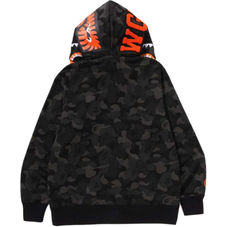 Bape X Porter Stand Shark двусторонняя худи с молнией A BATHING APE, черный — фото 3