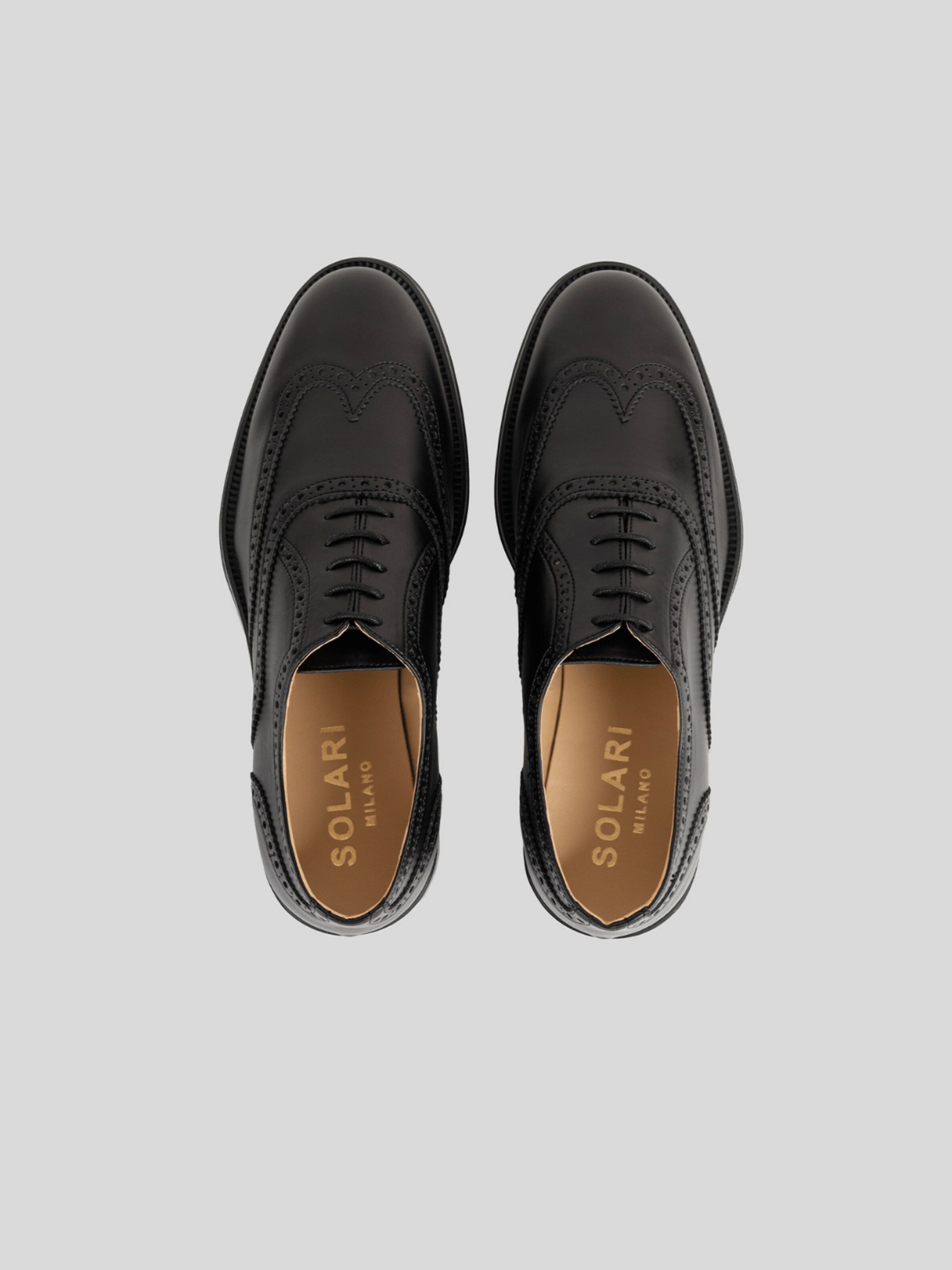 Solari Milano Шнурованные туфли 'Brogue' в черном цвете — фото 3