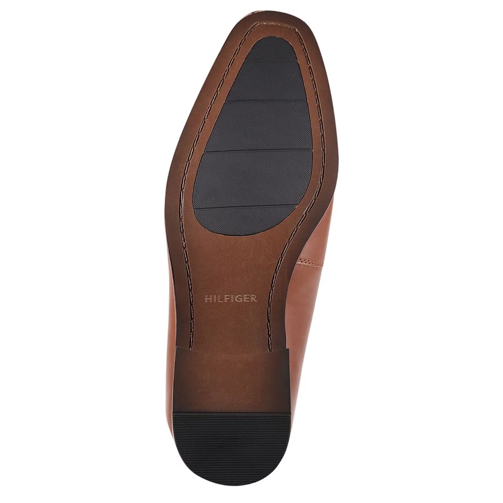 Туфли мокасины с вышитым носом Speer от Tommy Hilfiger, cognac faux leather — фото 4