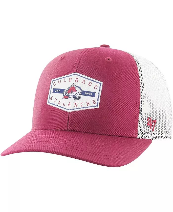 

Мужская регулируемая кепка Colorado Avalanche Convoy Trucker бордового цвета '47 Brand, красный