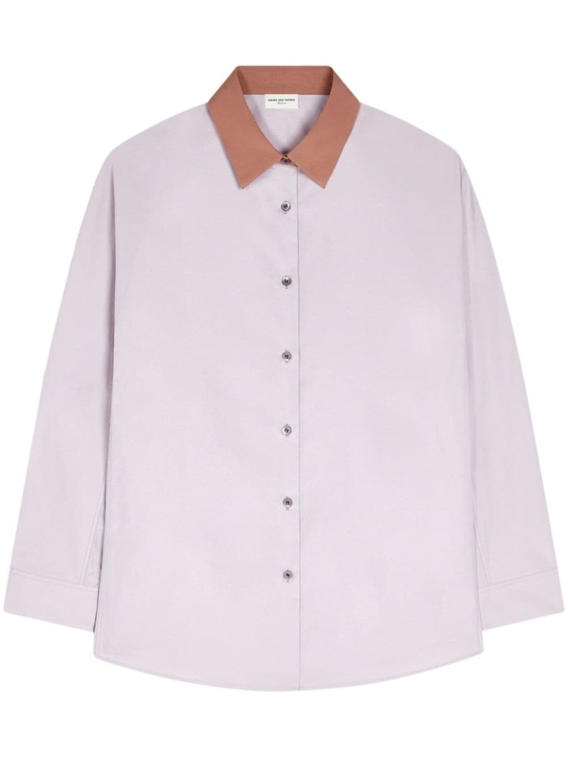 

DRIES VAN NOTEN рубашка с контрастным воротником, фиолетовый