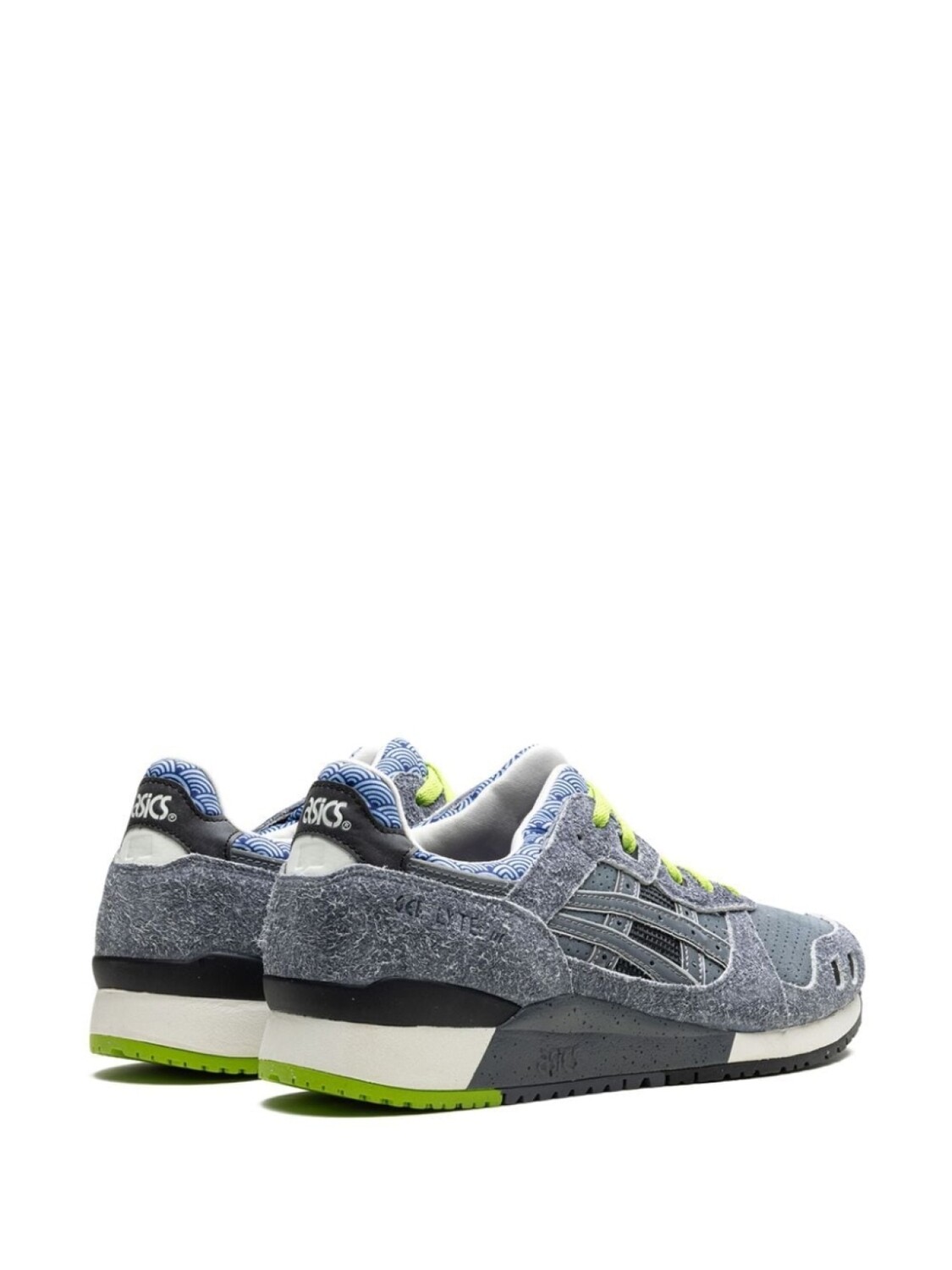 Кроссовки GEL-LYTE III Nice Kicks Castlerock - Castelrock/Navy/Lime ASICS, синий — фото 3